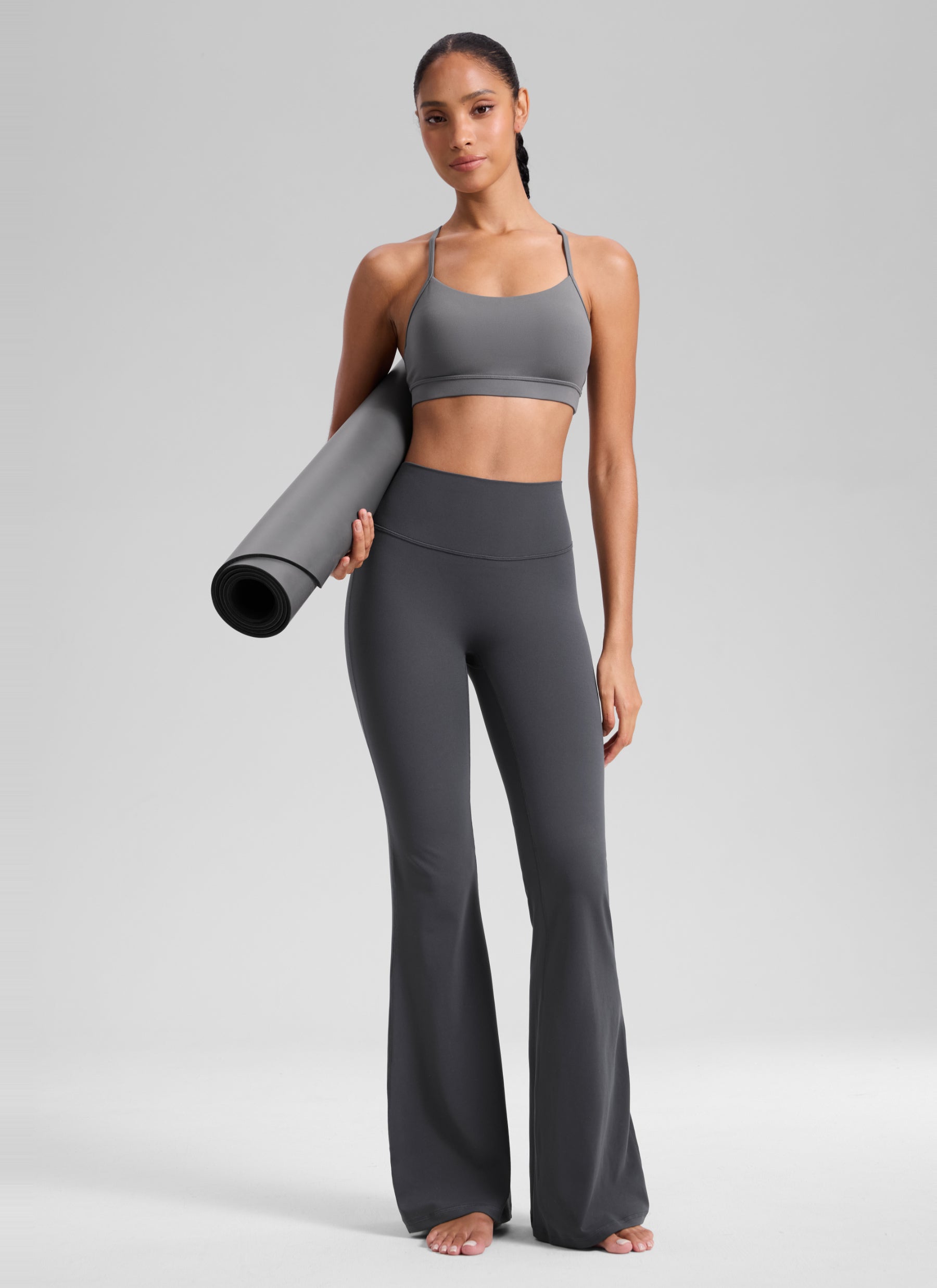 CRZ YOGA Softretch No Front Seam Flare Legging 31", official product photo