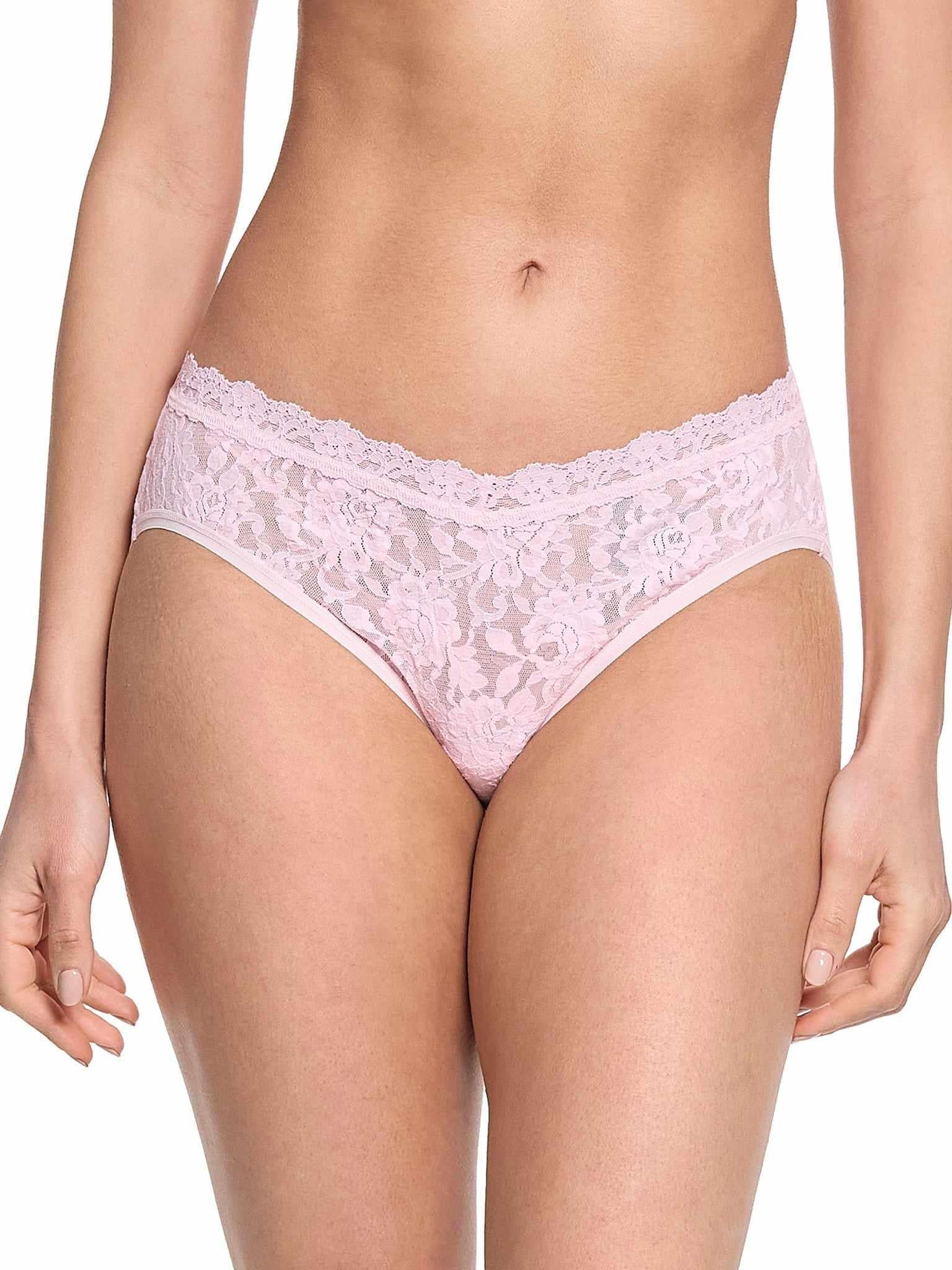 Hanky Panky Signature Lace® V-Front High Cut Brief Bliss Pink