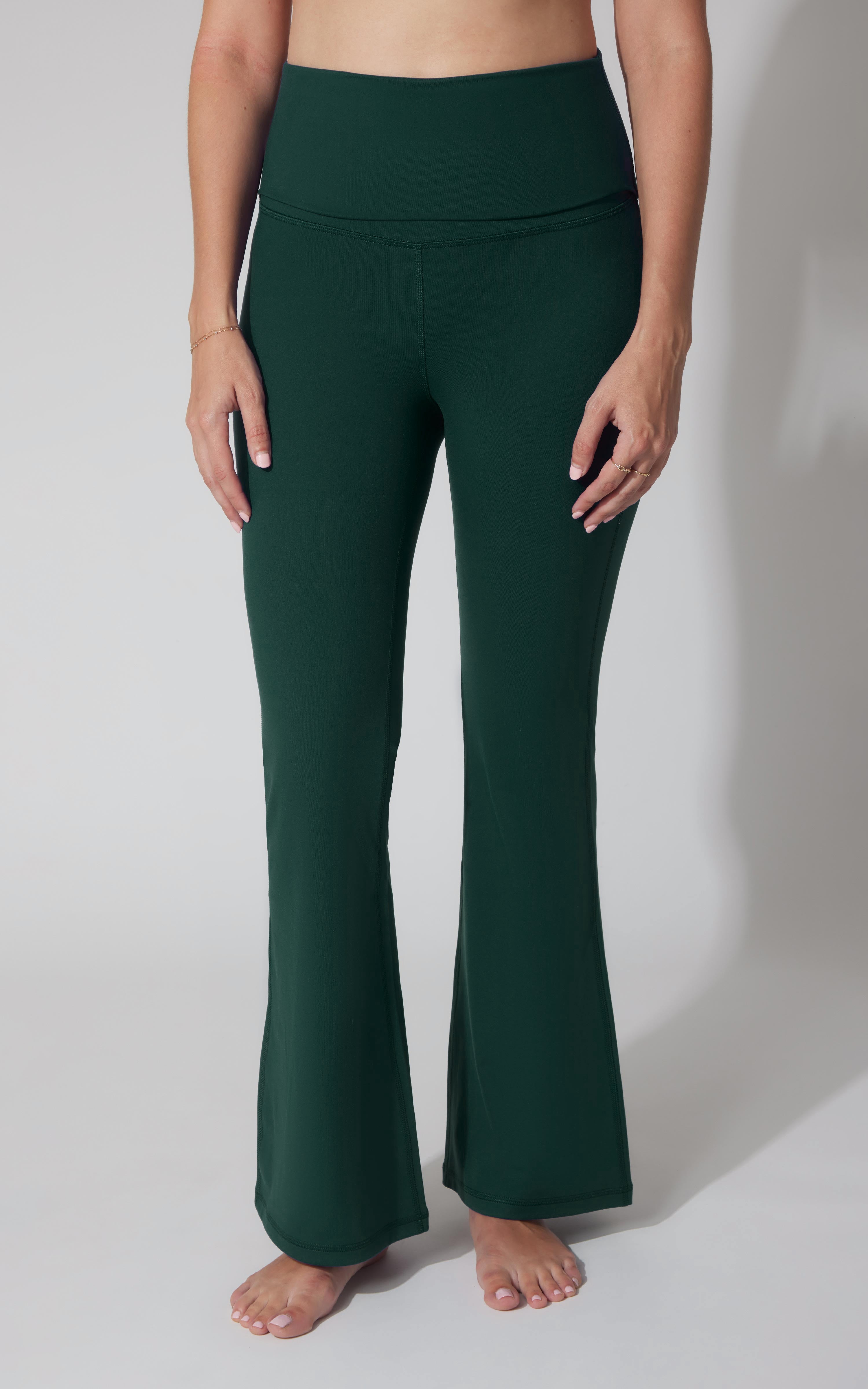 90 Degree by Reflex Lux Florence Fold Over Flare Leg Pant, official product photo